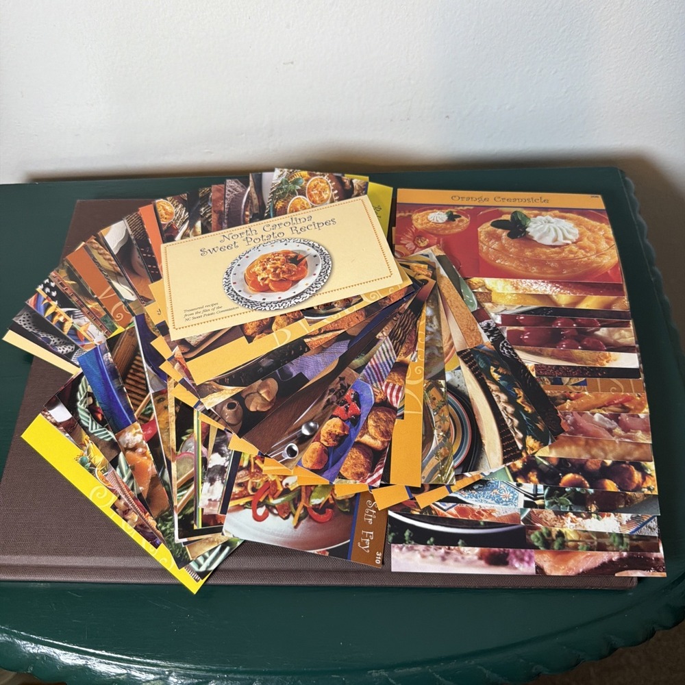 Vintage Recipe Cards Lot North Carolina Sweet Potato Recipes‎ 80 Pack Cooking